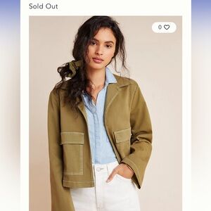 Anthropologie - Olivia Contrast-Stitch Utility Jacket